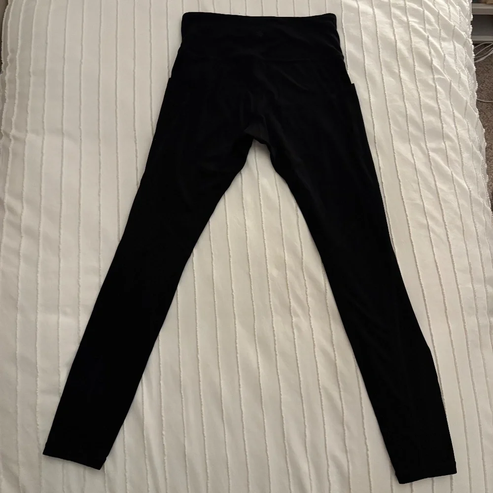 Athleta Salutation Stash Tights Black Full Length Size S - Picture 2 of 6